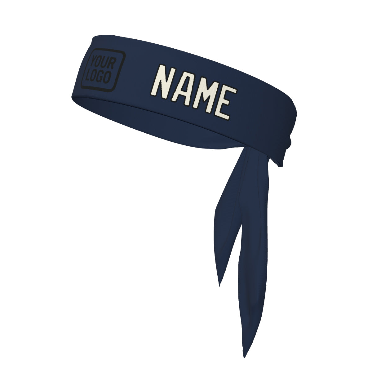 Maßgeschneidertes Marineblau Beige Stirnband