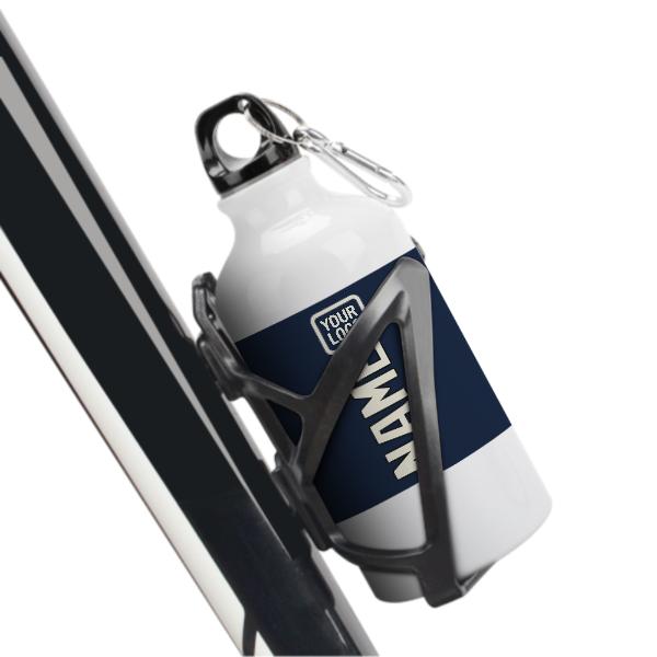 Maßgeschneidertes Marineblau Beige Sportflasche