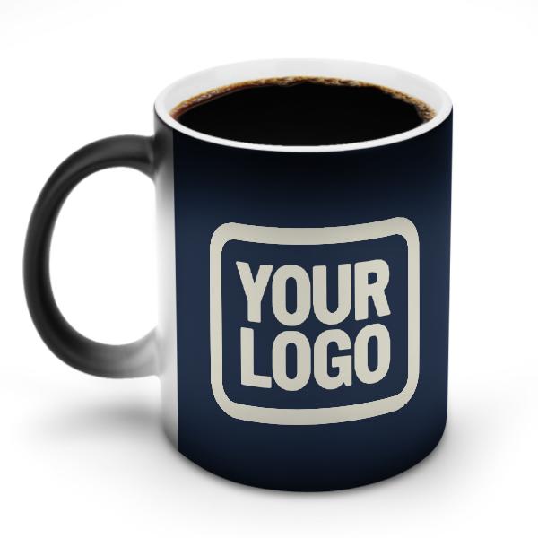 Tazza magica personalizzata blu navy beige