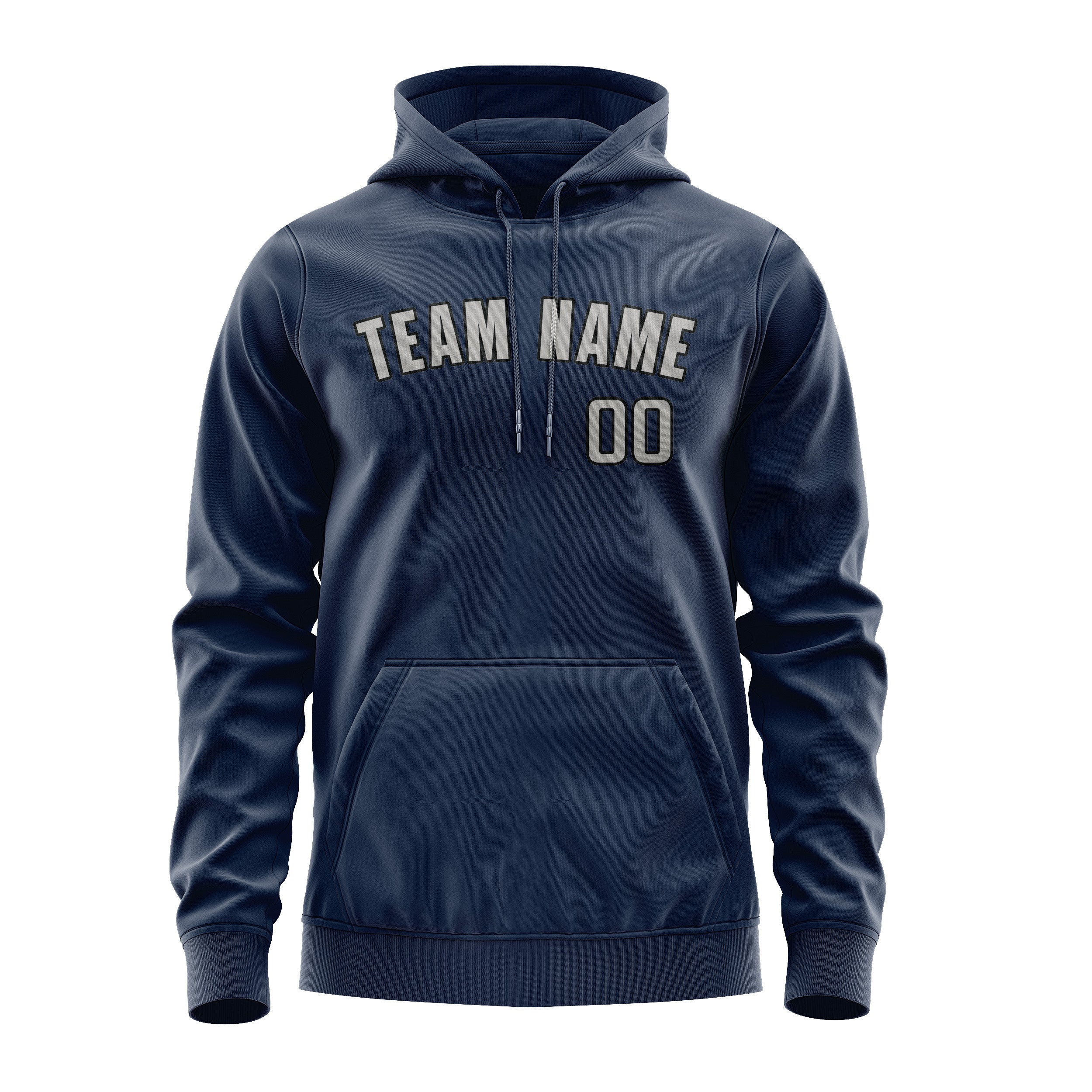 Maßgeschneidertes Marineblau Grau Hoodie