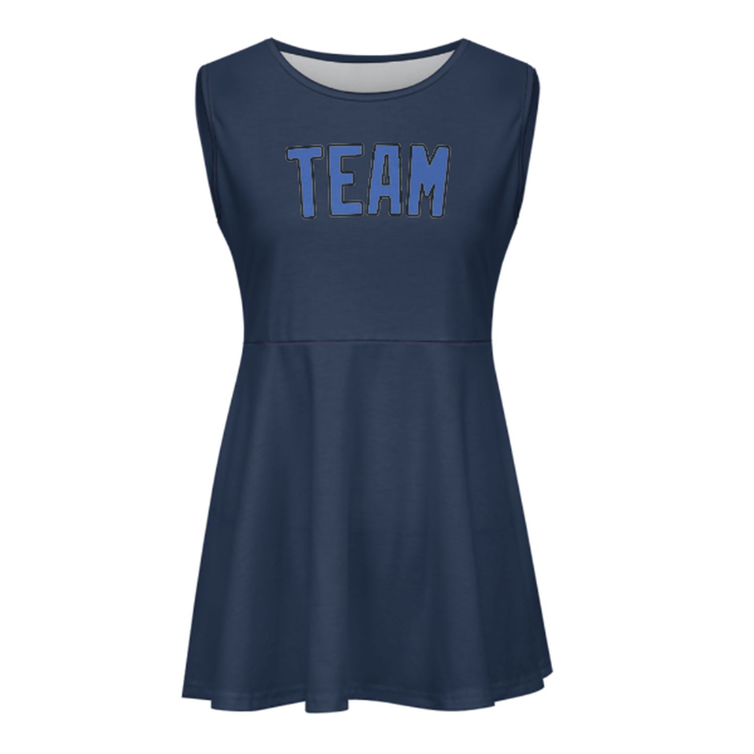 Maßgeschneidertes Marineblau Himmelblau Cheerleader-Kleid