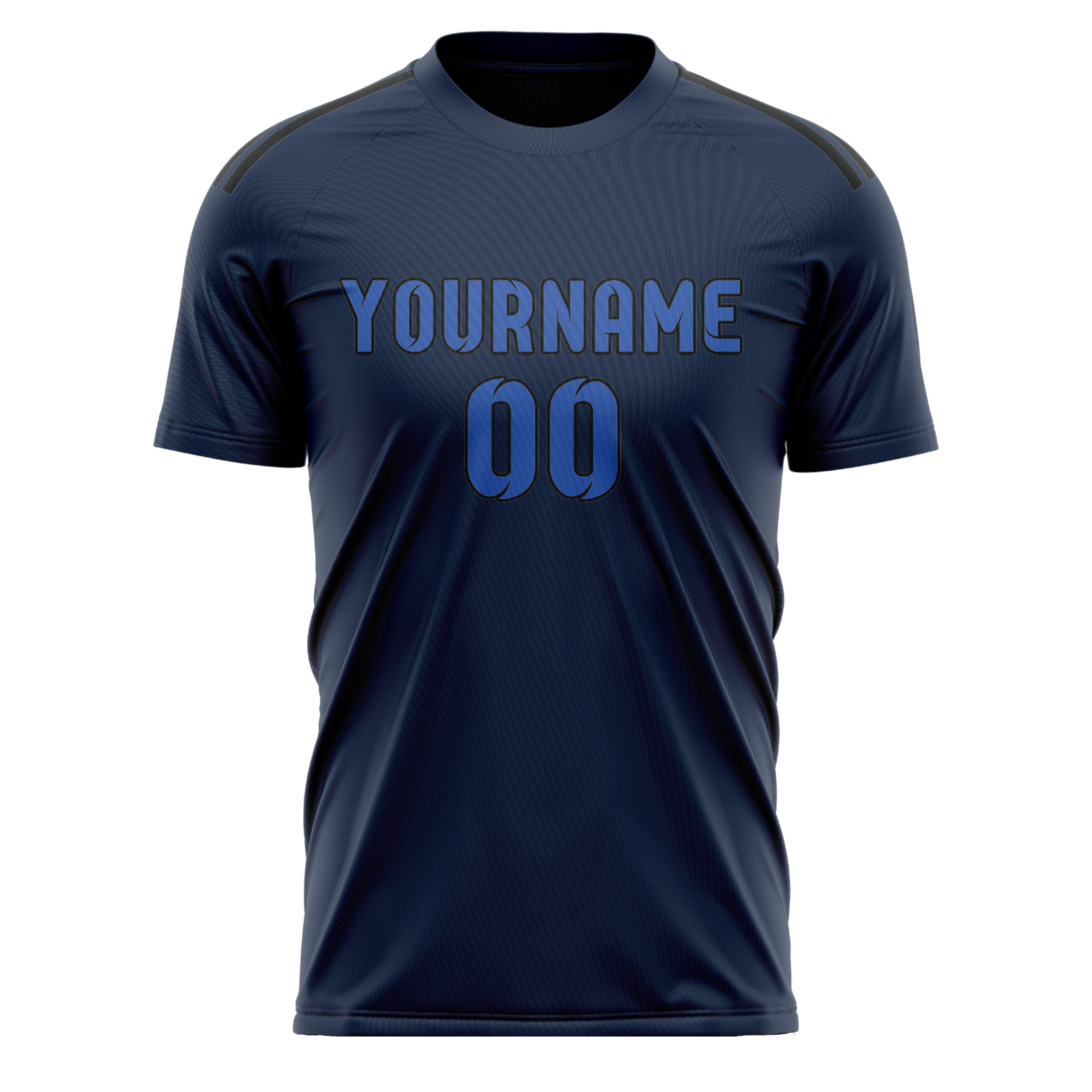 Benutzerdefiniertes Professionelles Marineblau Himmelblau Fußballtrikot