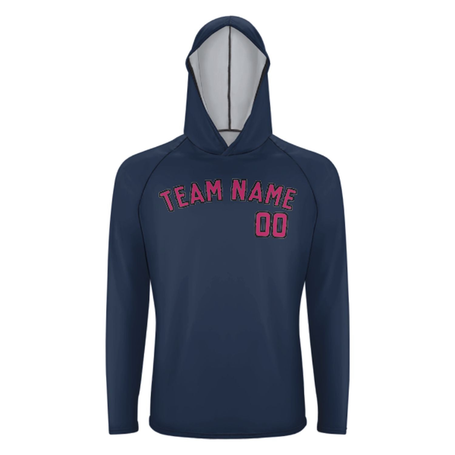 Maßgeschneidertes Marineblau Rosarot UV-Hoodie