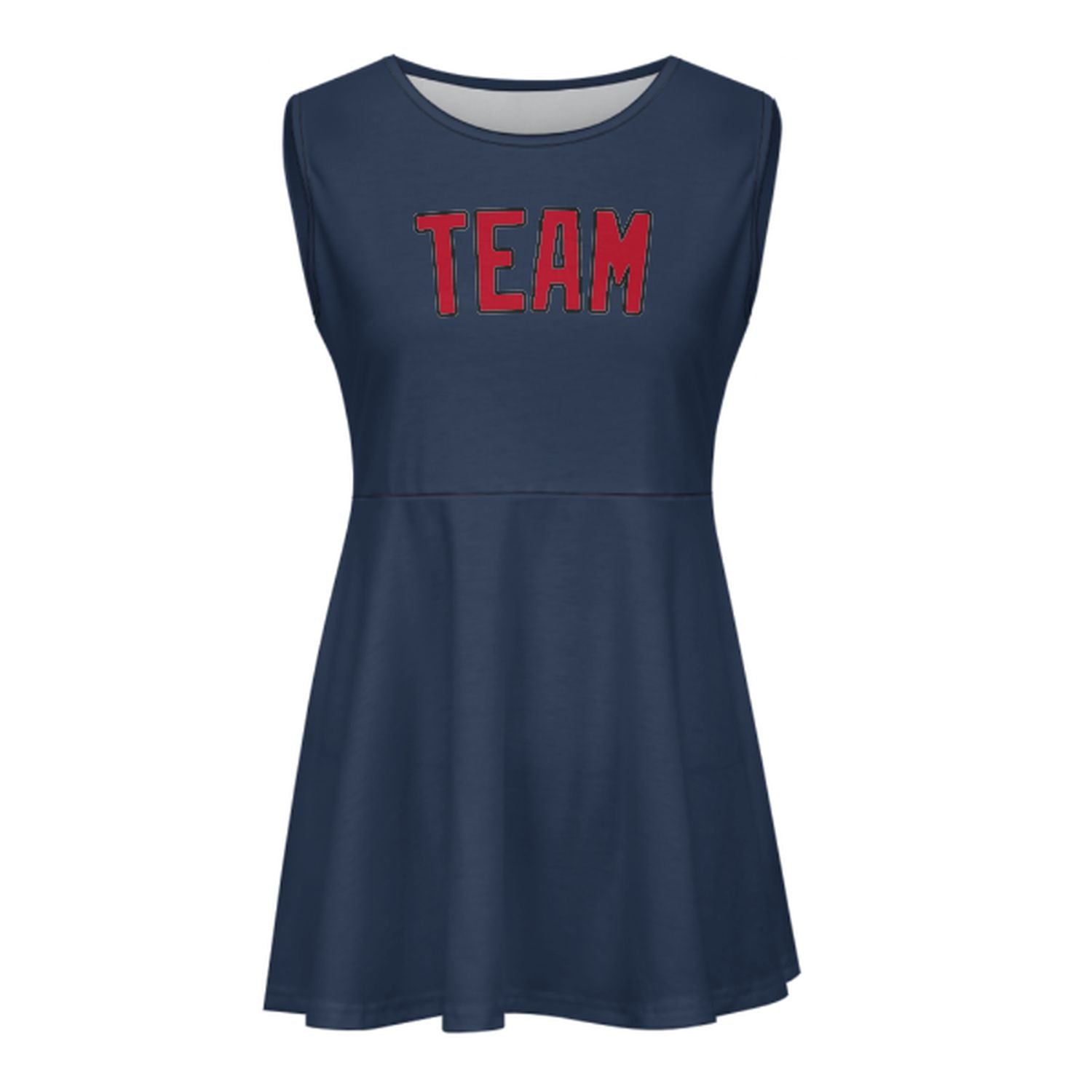 Maßgeschneidertes Marineblau Rot Cheerleader-Kleid
