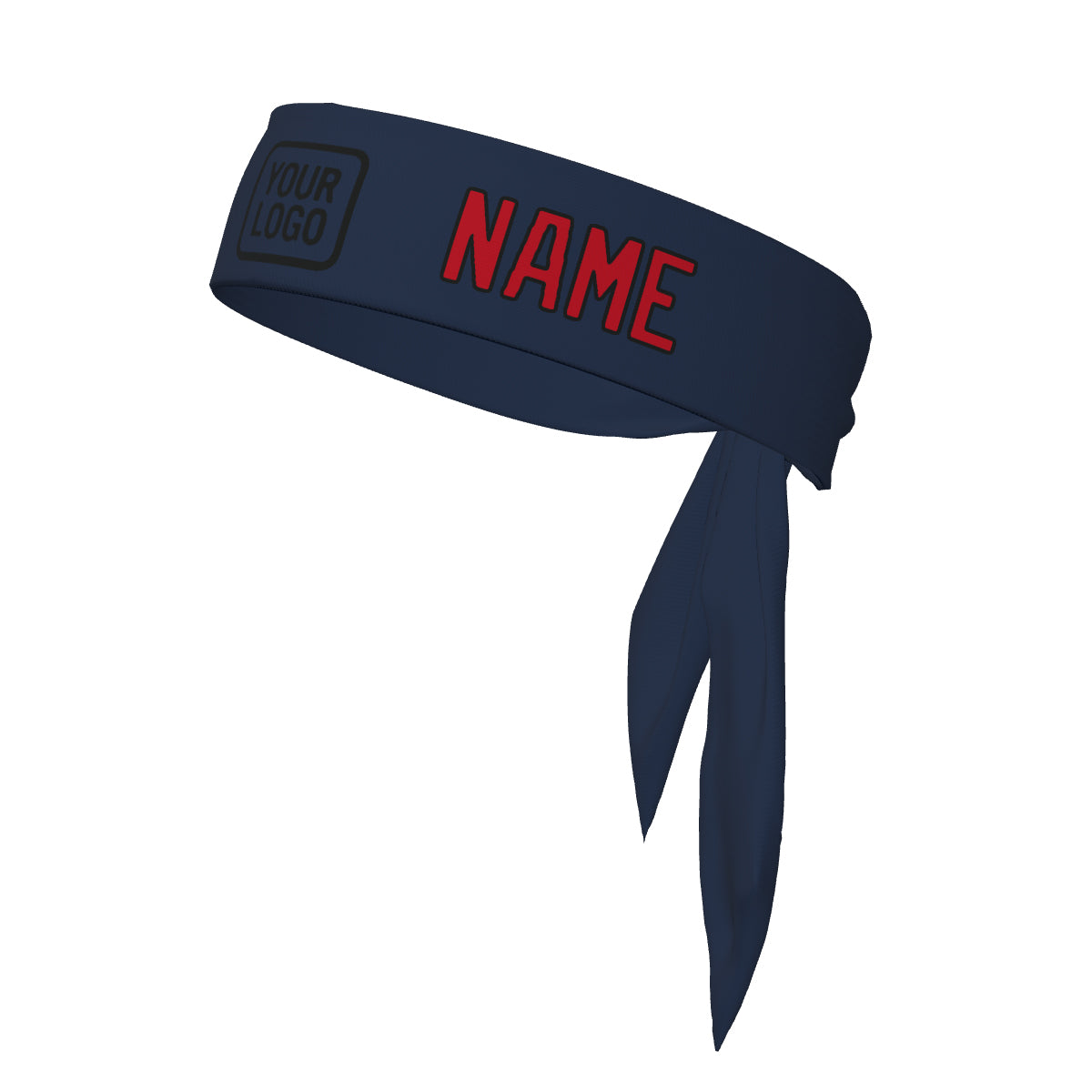 Maßgeschneidertes Marineblau Rot Stirnband