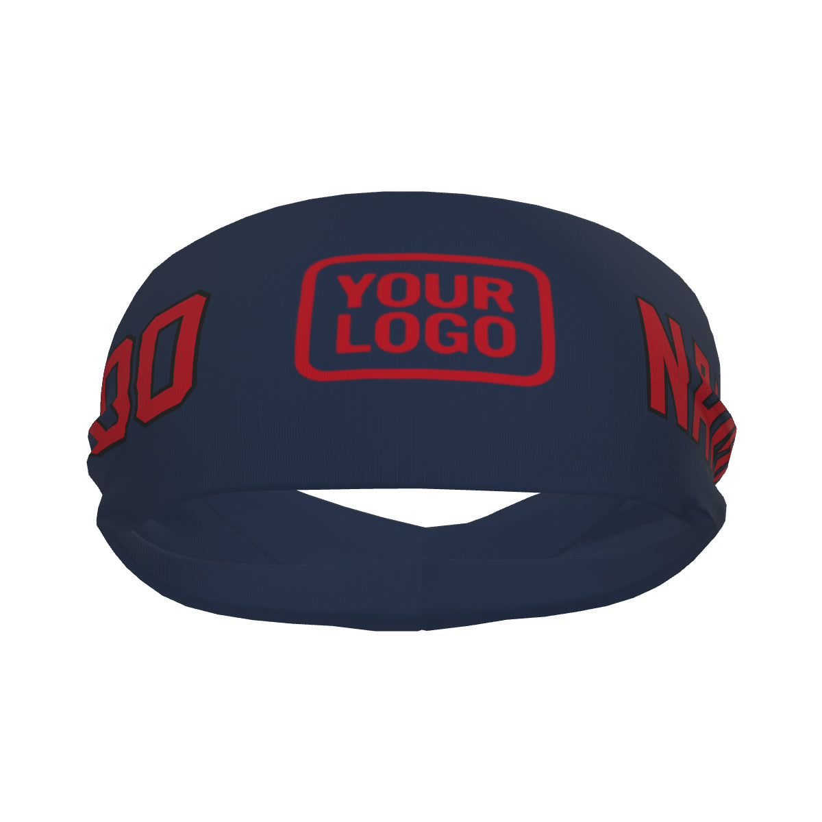 Maßgeschneidertes Marineblau Rot Sport Stirnband