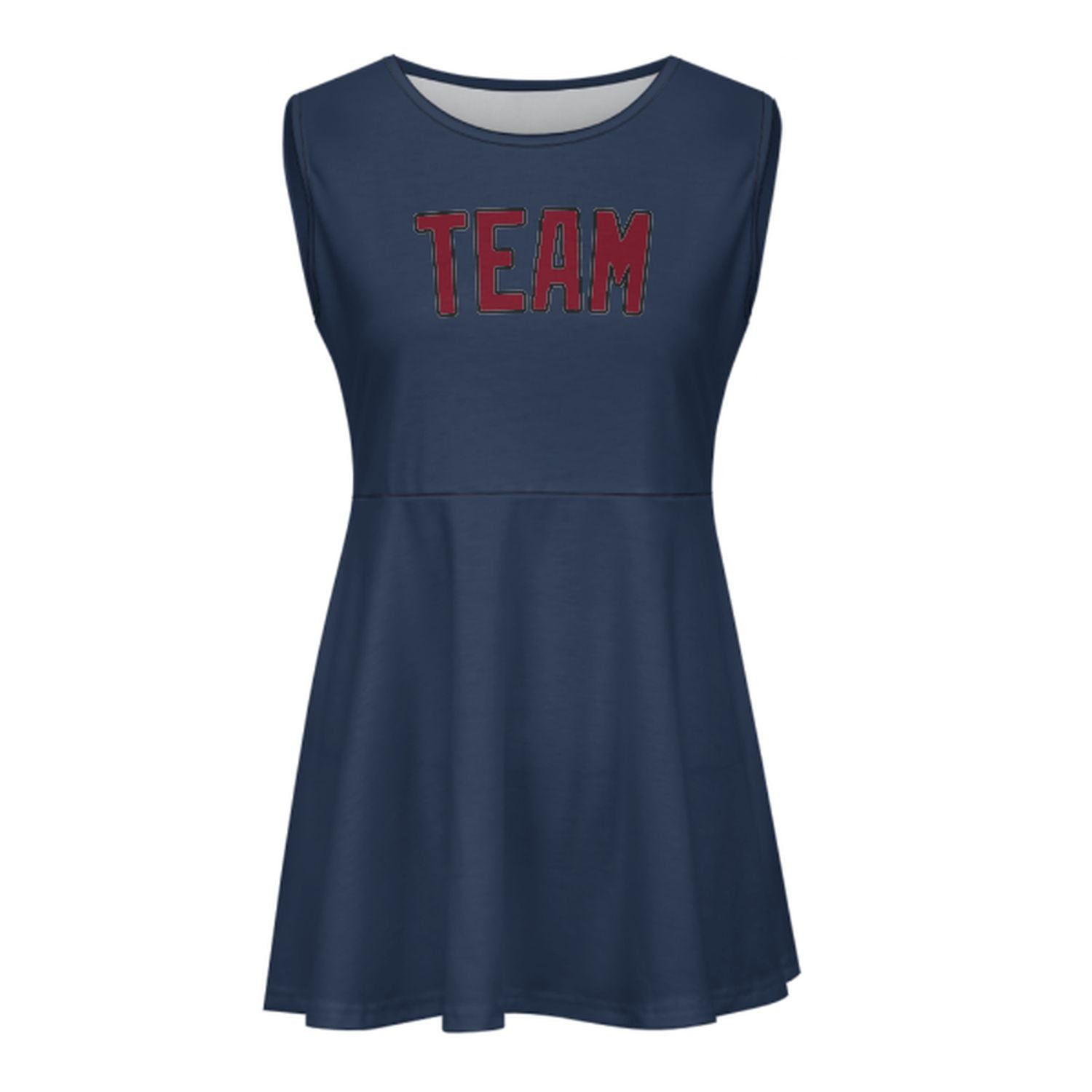 Maßgeschneidertes Marineblau Karmesinrot Cheerleader-Kleid