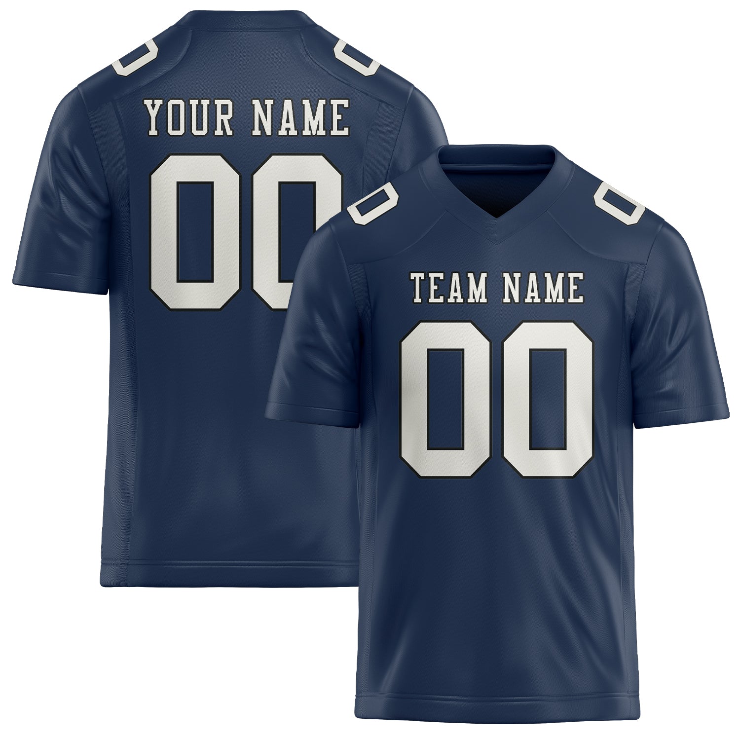 Maßgeschneidertes Professionelles Marineblau Weiß Rugbytrikot