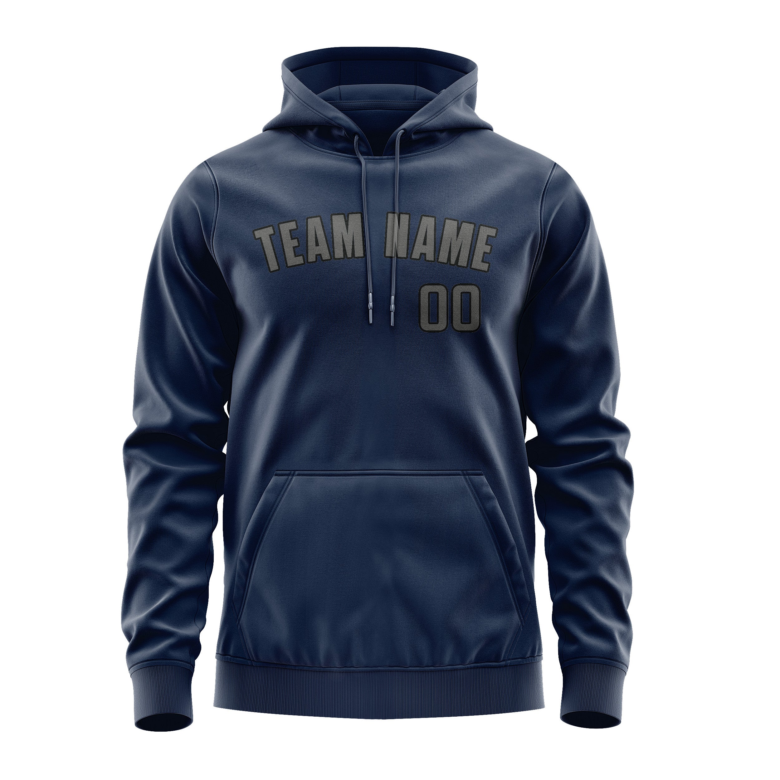 Maßgeschneidertes Marineblau Dunkelgrau Hoodie