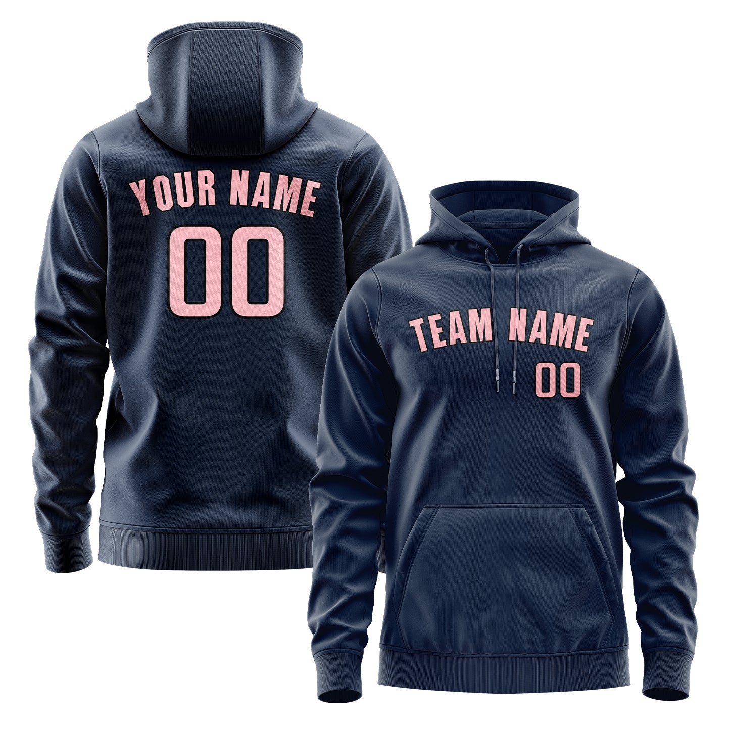 Krejčí -vyrobená námořnictva Blau Pink Hoodie