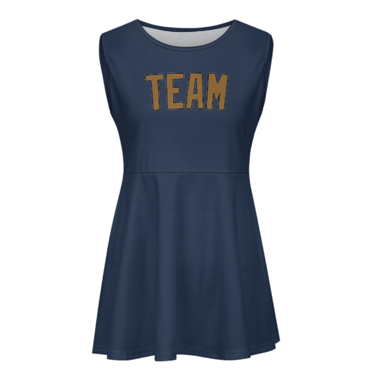Maßgeschneidertes Marineblau Khaki Cheerleader-Kleid