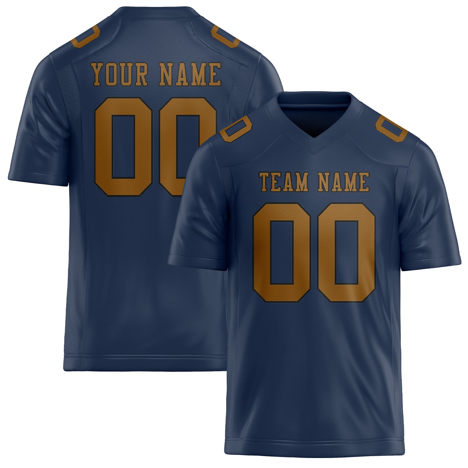 Maßgeschneidertes Professionelles Marineblau Khaki Rugbytrikot