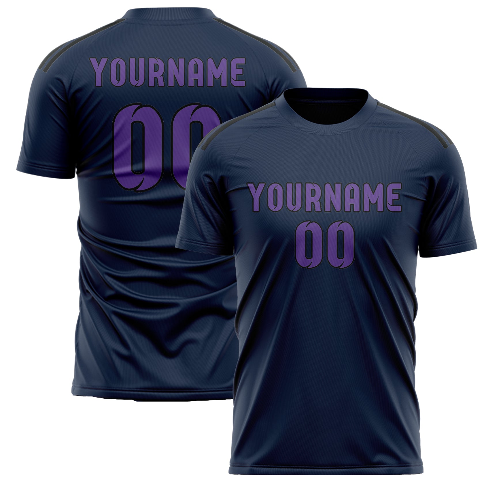 Benutzerdefiniertes Professionelles Marineblau Lavendel Fußballtrikot
