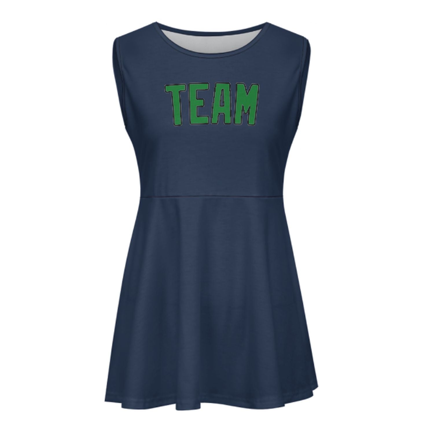 Maßgeschneidertes Marineblau Smaragdgrün Cheerleader-Kleid