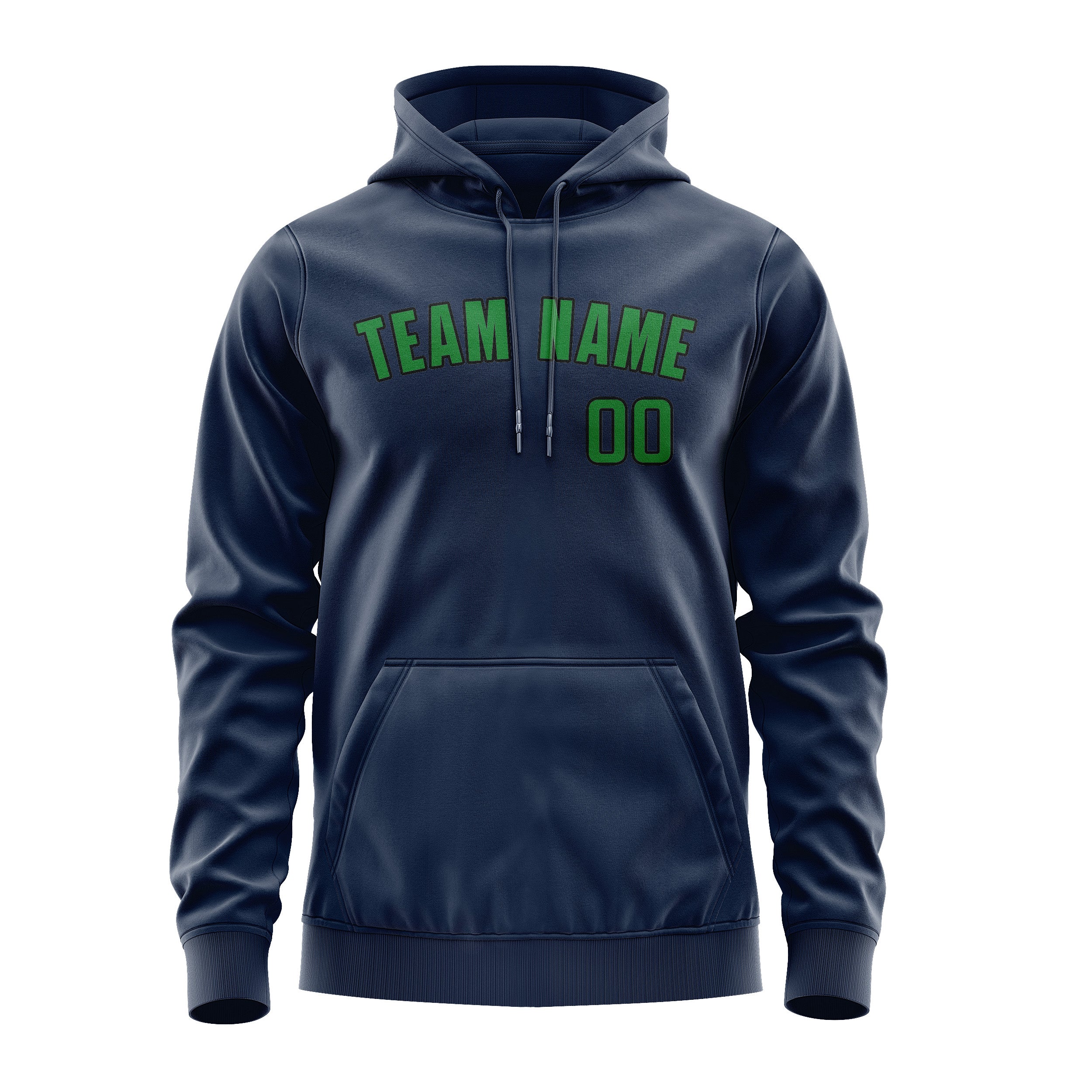 Krejčí -Made Navy Blau Emerald Green Hoodie