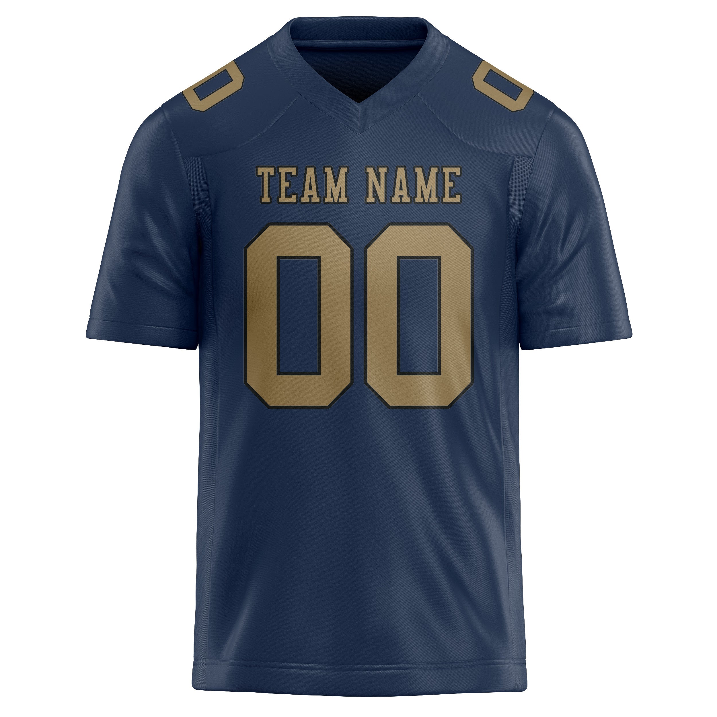 Maßgeschneidertes Professionelles Marineblau Hellkhaki Rugbytrikot