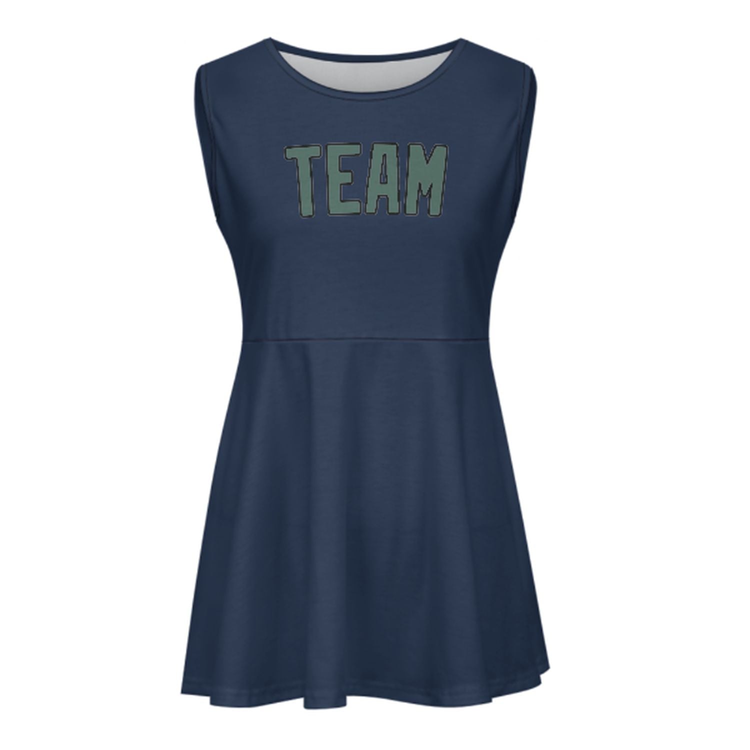Maßgeschneidertes Marineblau Blaugrün Cheerleader-Kleid