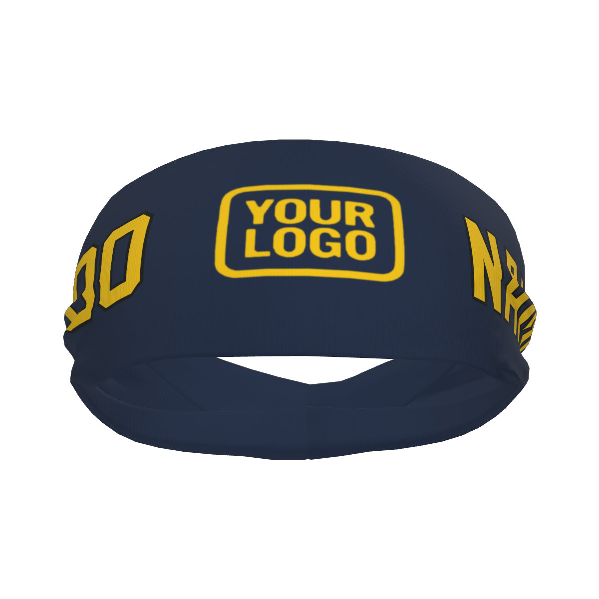 Maßgeschneidertes Marineblau Gold Sport Stirnband