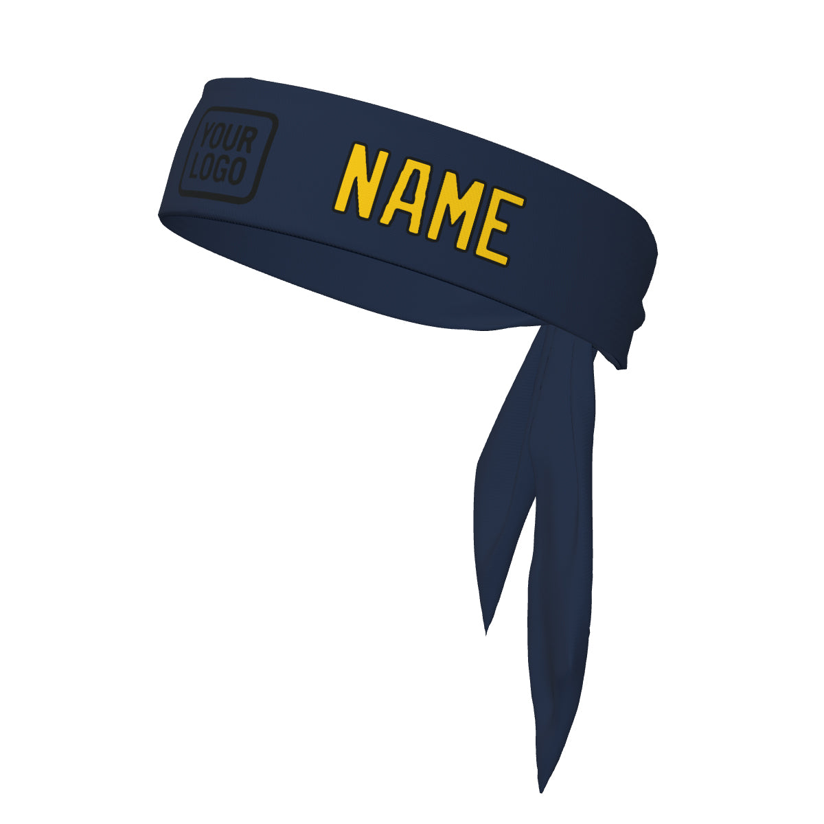Maßgeschneidertes Marineblau Gold Stirnband