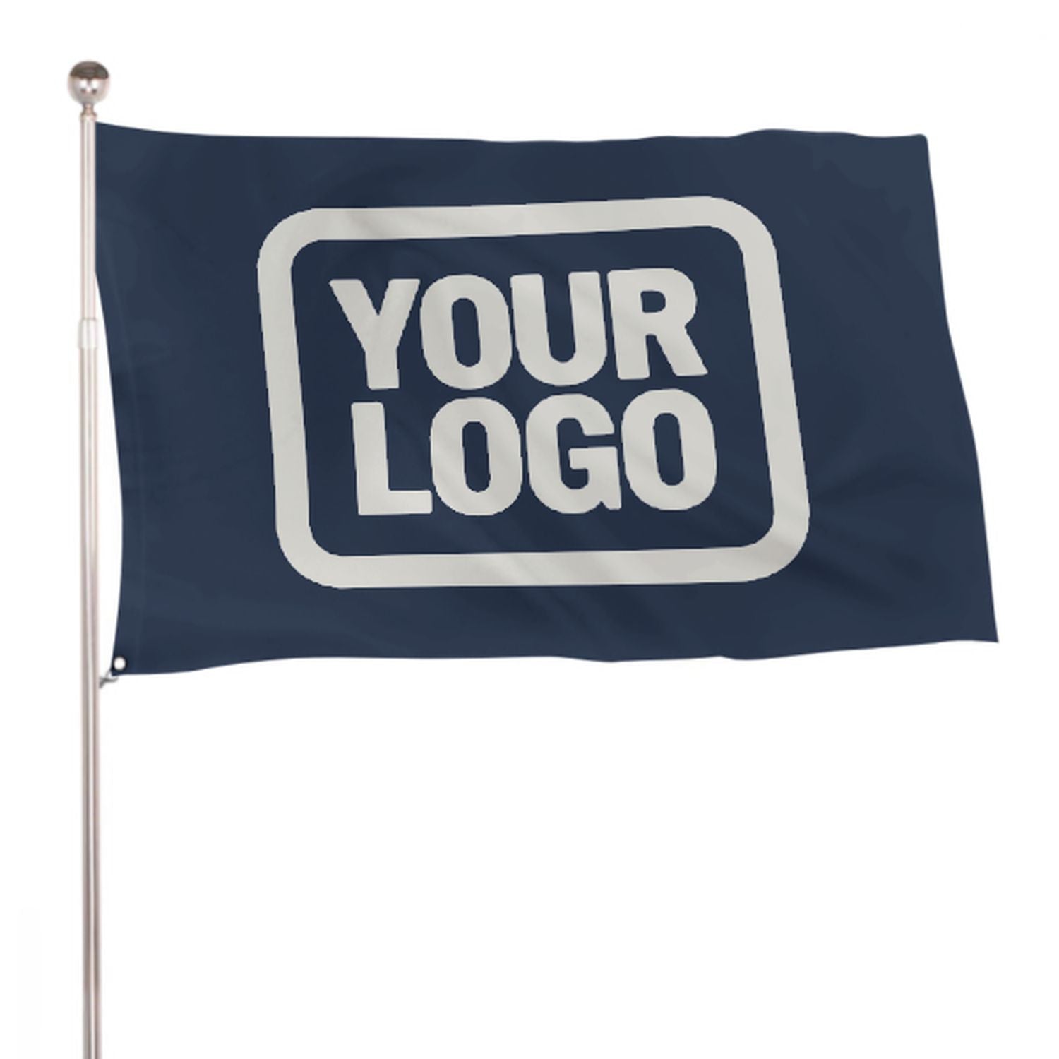 Maßgeschneidertes Marineblau Weiß Flagge