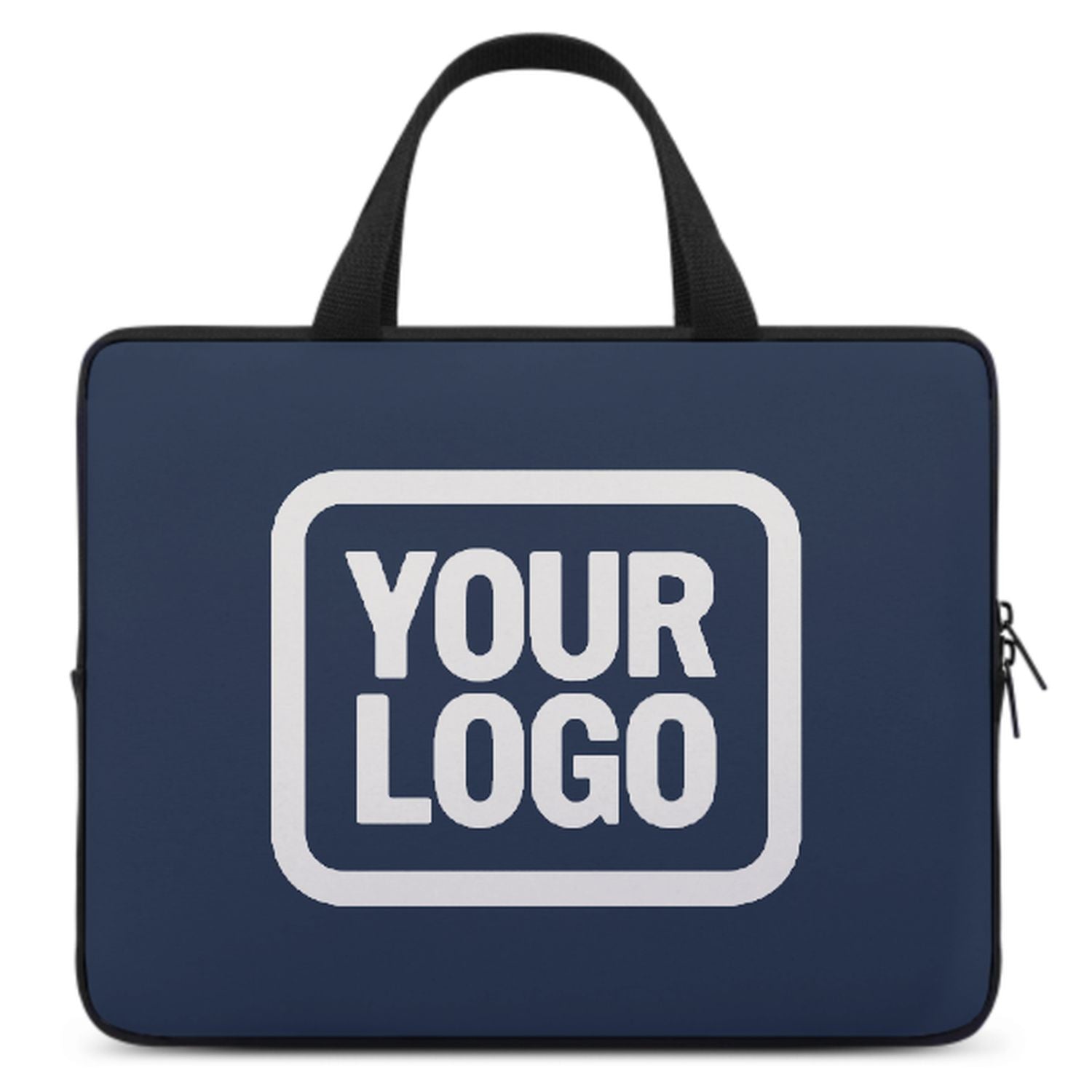 Maßgeschneidertes Marineblau White Laptop Tasche