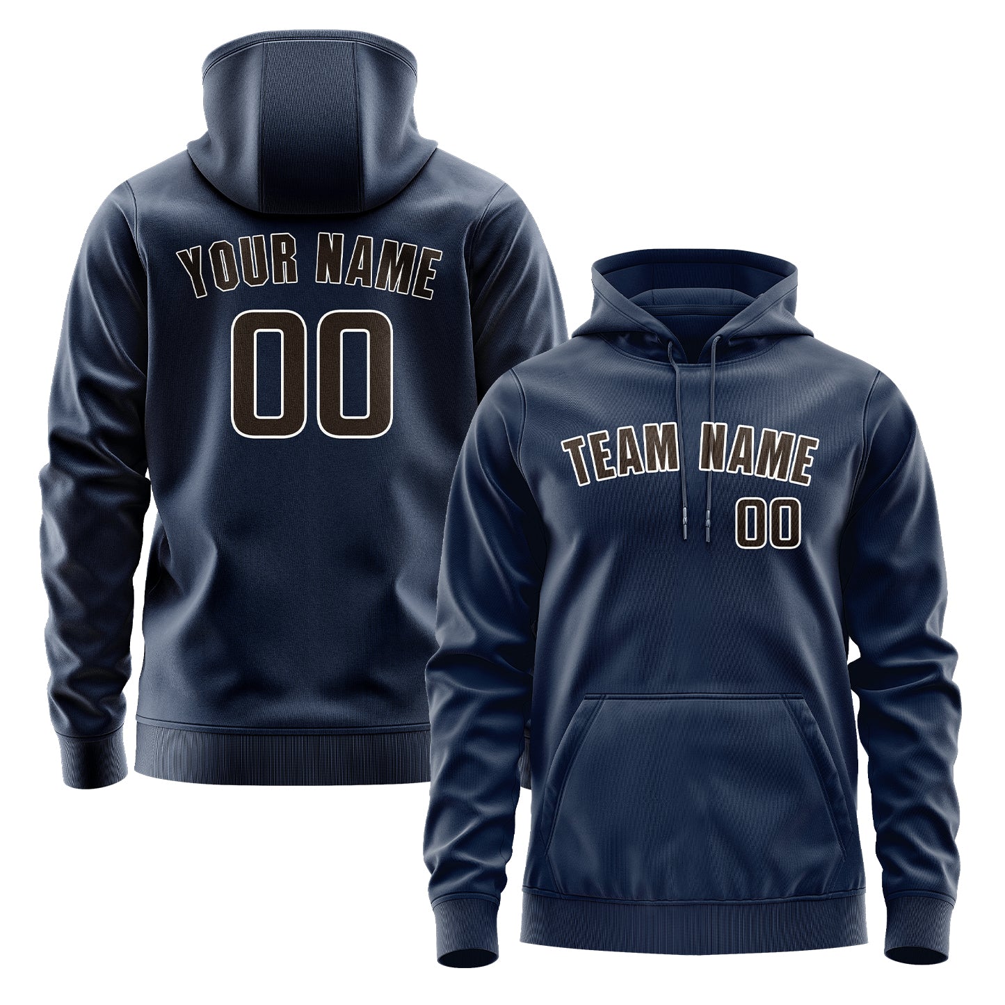 Krejčí -vyrobené námořnictvo Blau Braun Hoodie