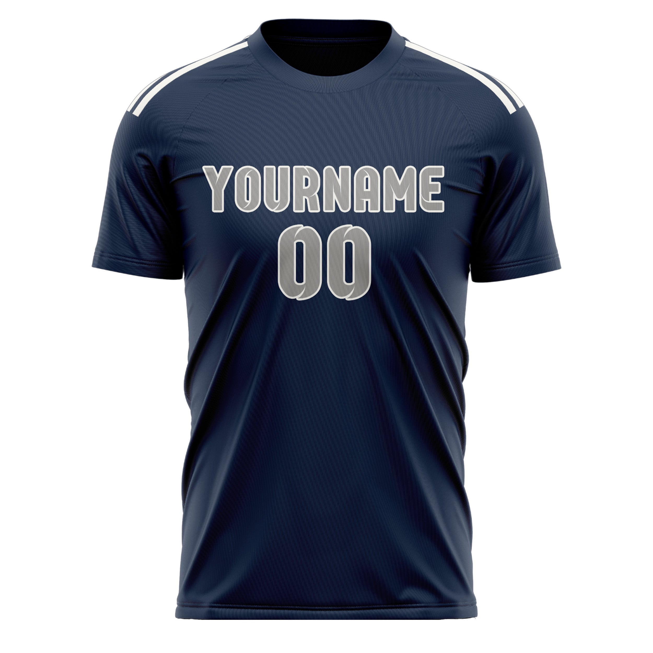 Benutzerdefiniertes Professionelles Marineblau Grau Fußballtrikot