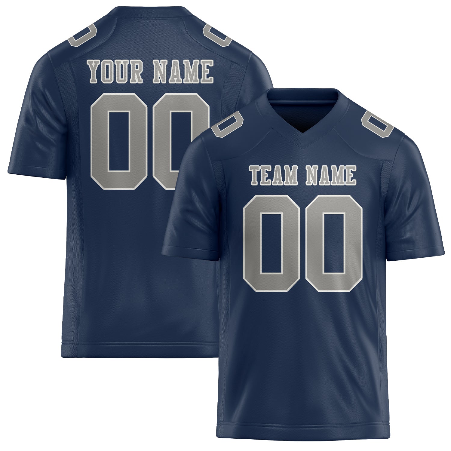 Maßgeschneidertes Professionelles Marineblau Grau Rugbytrikot