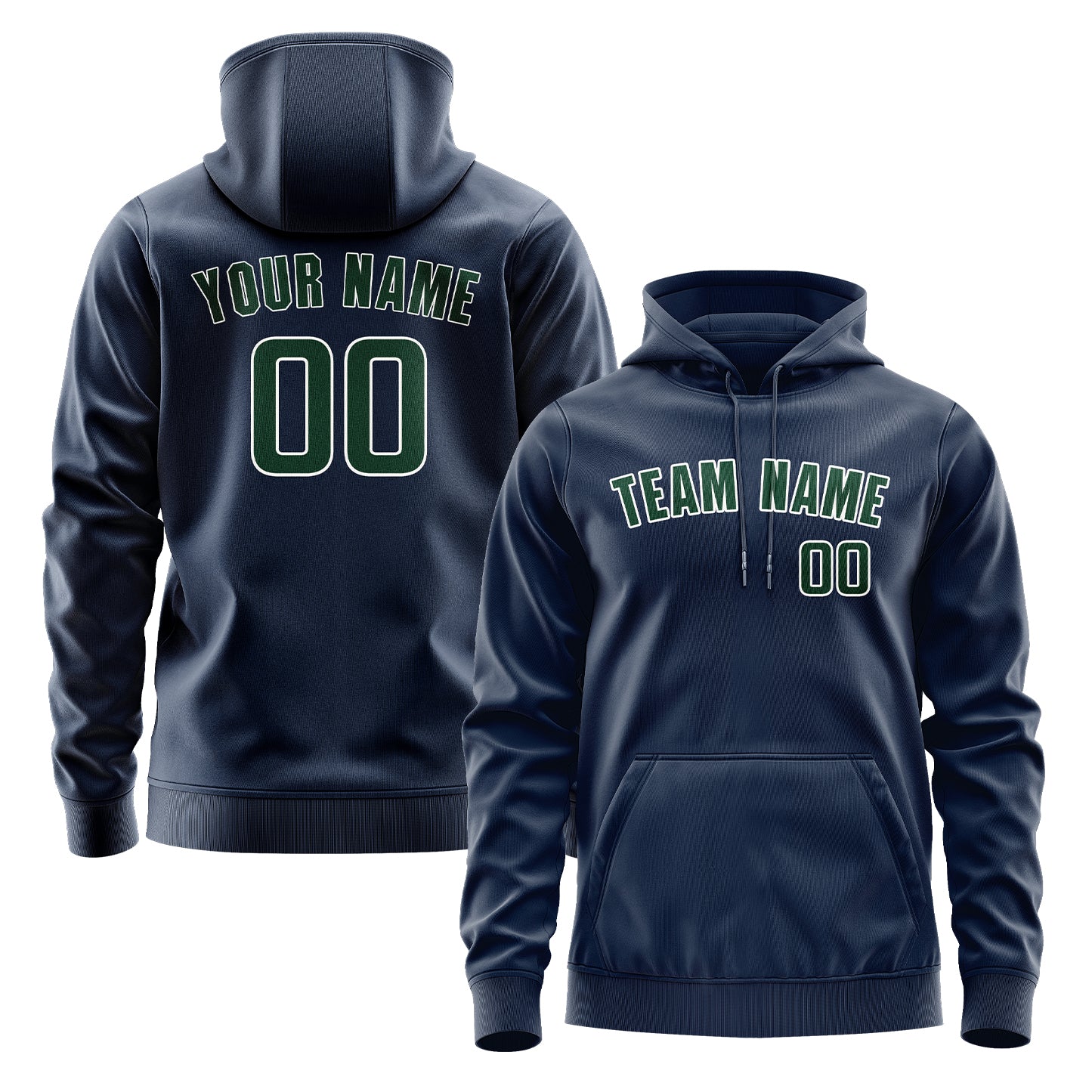Krejčí -vyrobená námořní práce Moosgrün Hoodie