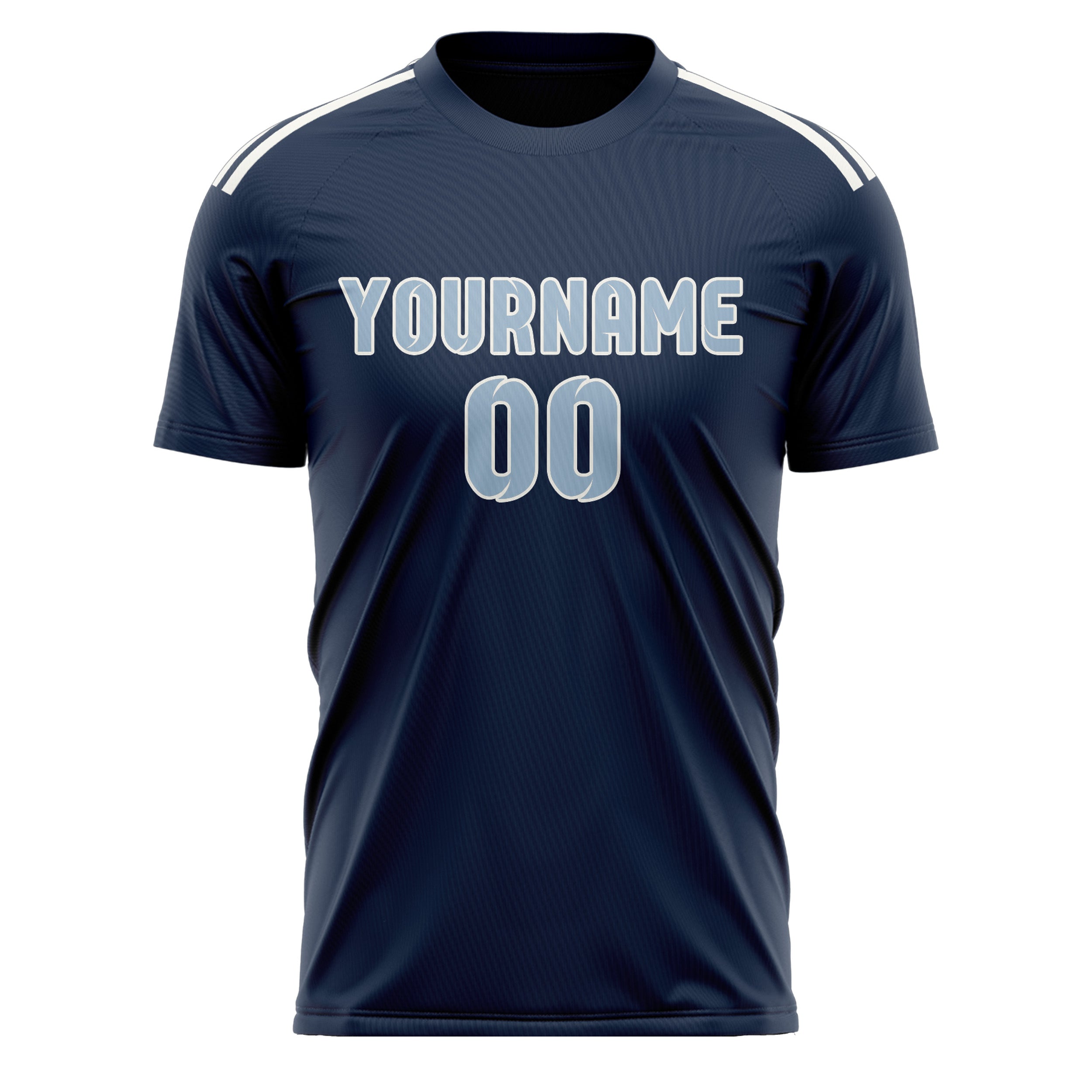 Benutzerdefiniertes Professionelles Marineblau Hellblau Fußballtrikot
