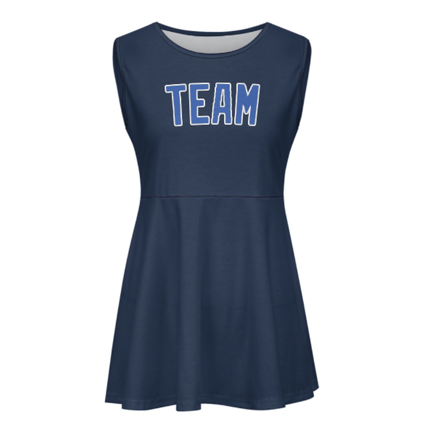 Maßgeschneidertes Marineblau Himmelblau Cheerleader-Kleid