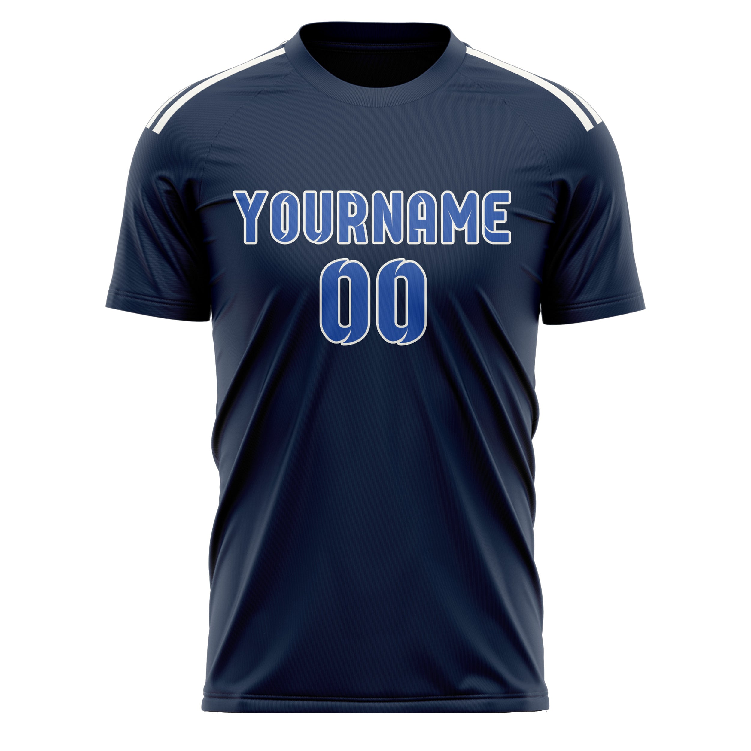 Benutzerdefiniertes Professionelles Marineblau Himmelblau Fußballtrikot