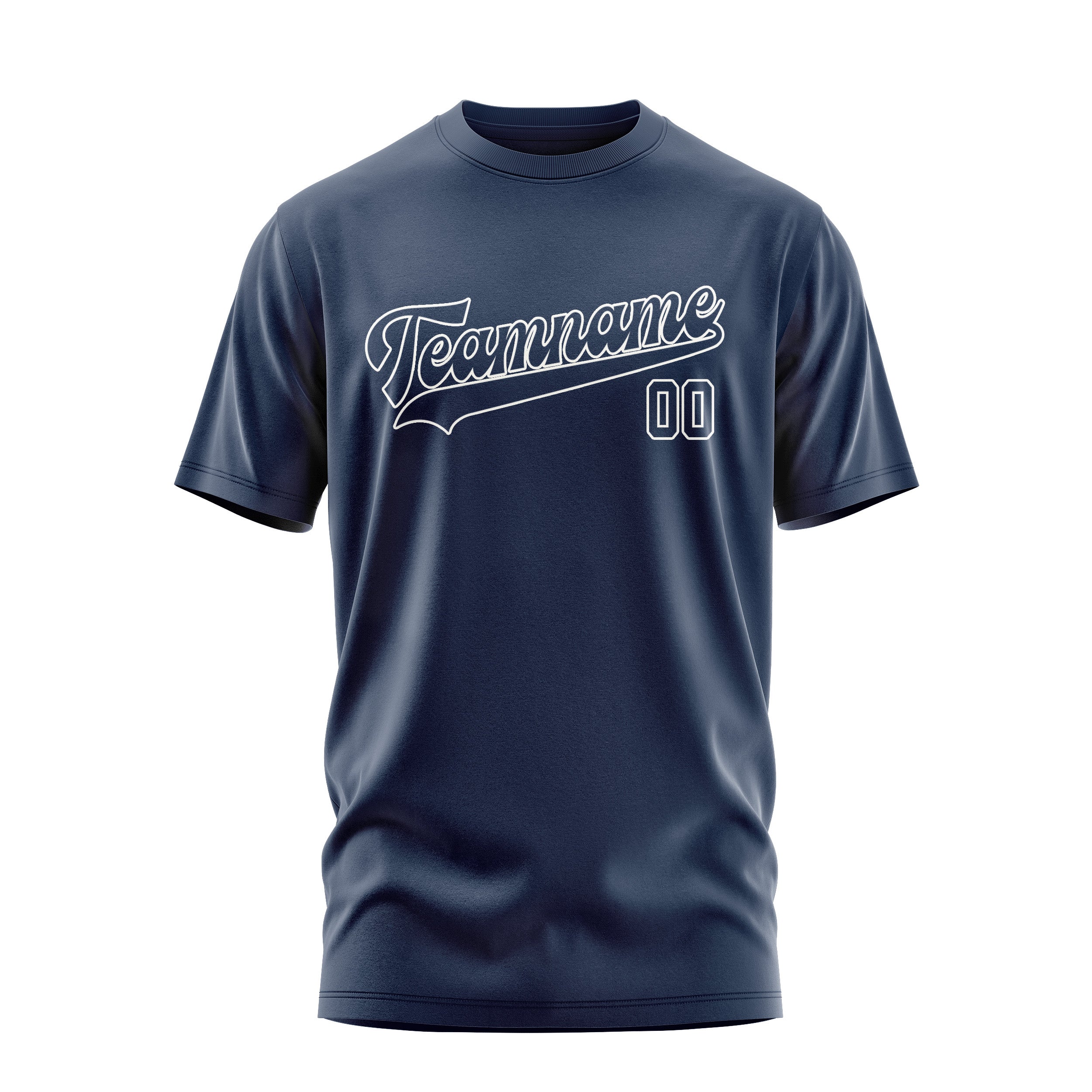 Maßgeschneidertes Marineblau Marineblau T-Shirt