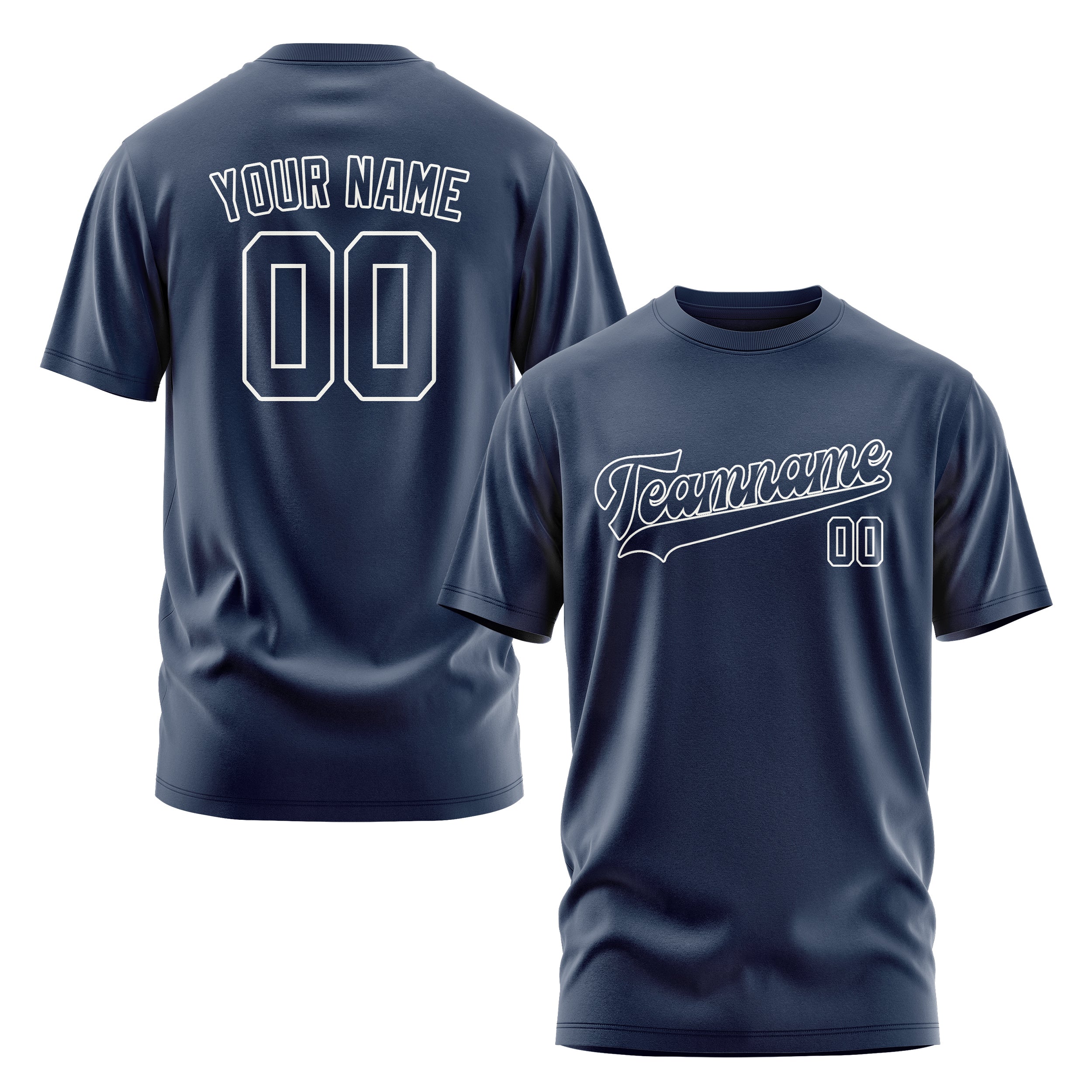 Maßgeschneidertes Marineblau Marineblau T-Shirt