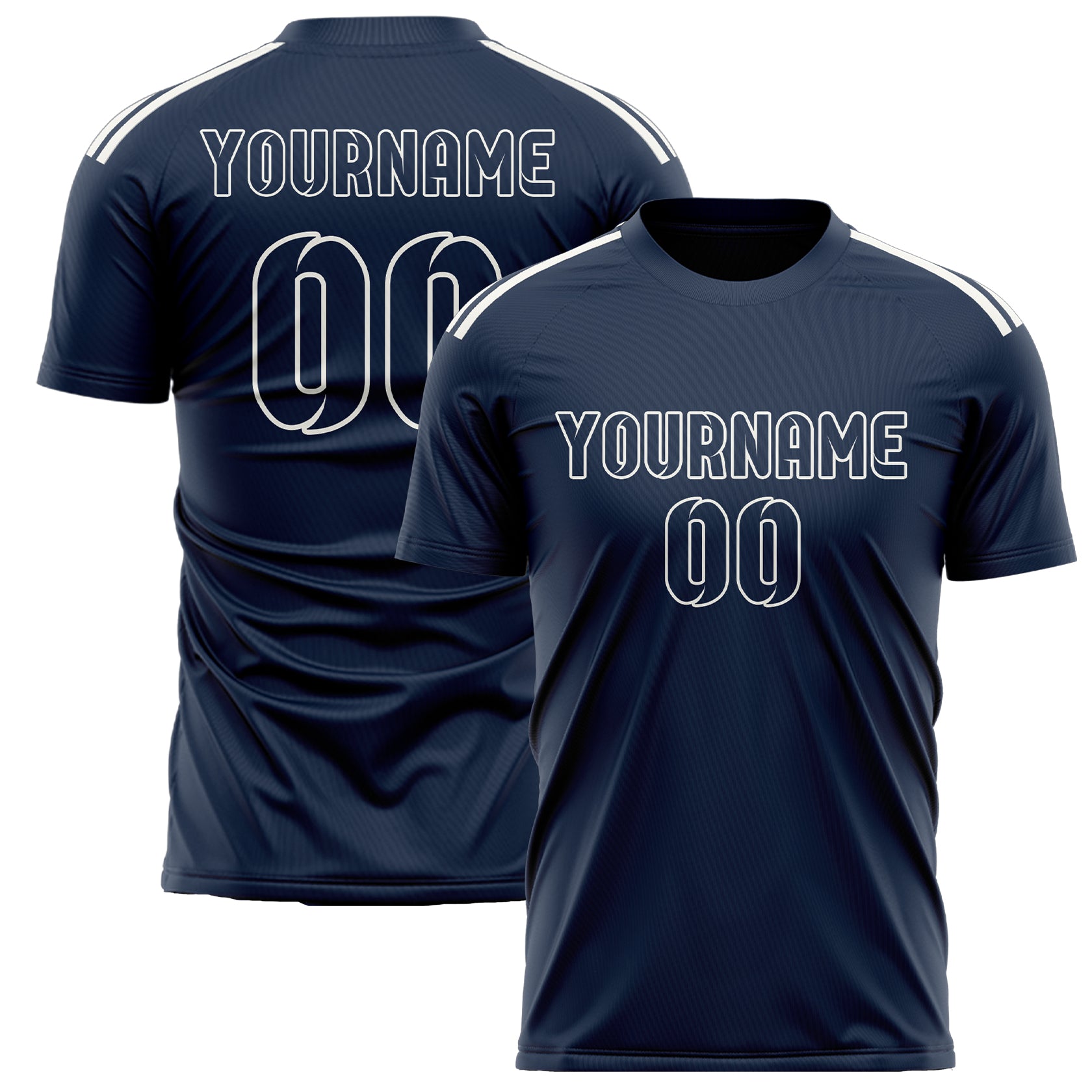 Benutzerdefiniertes Professionelles Marineblau Marineblau Fußballtrikot