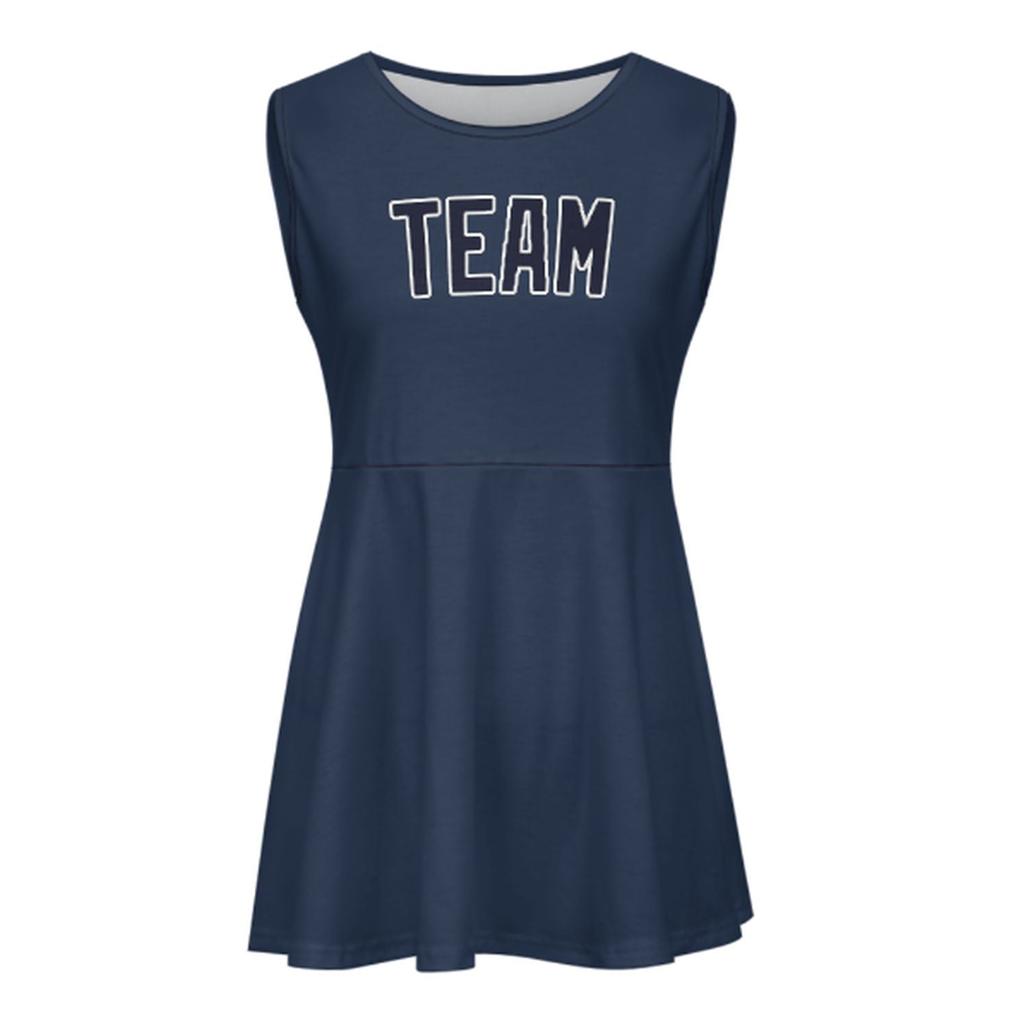 Maßgeschneidertes Marineblau Stahlblau Cheerleader-Kleid