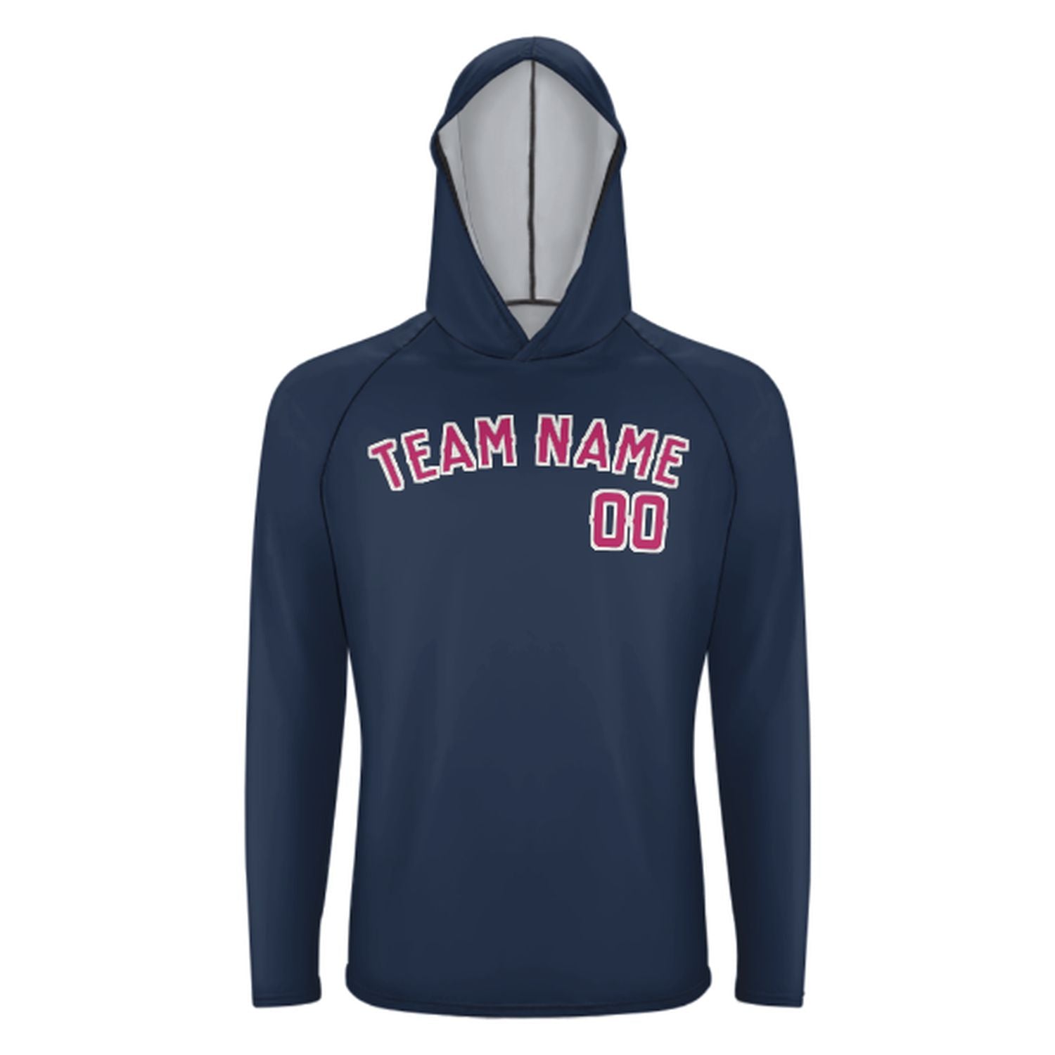 Maßgeschneidertes Marineblau Rosarot UV-Hoodie