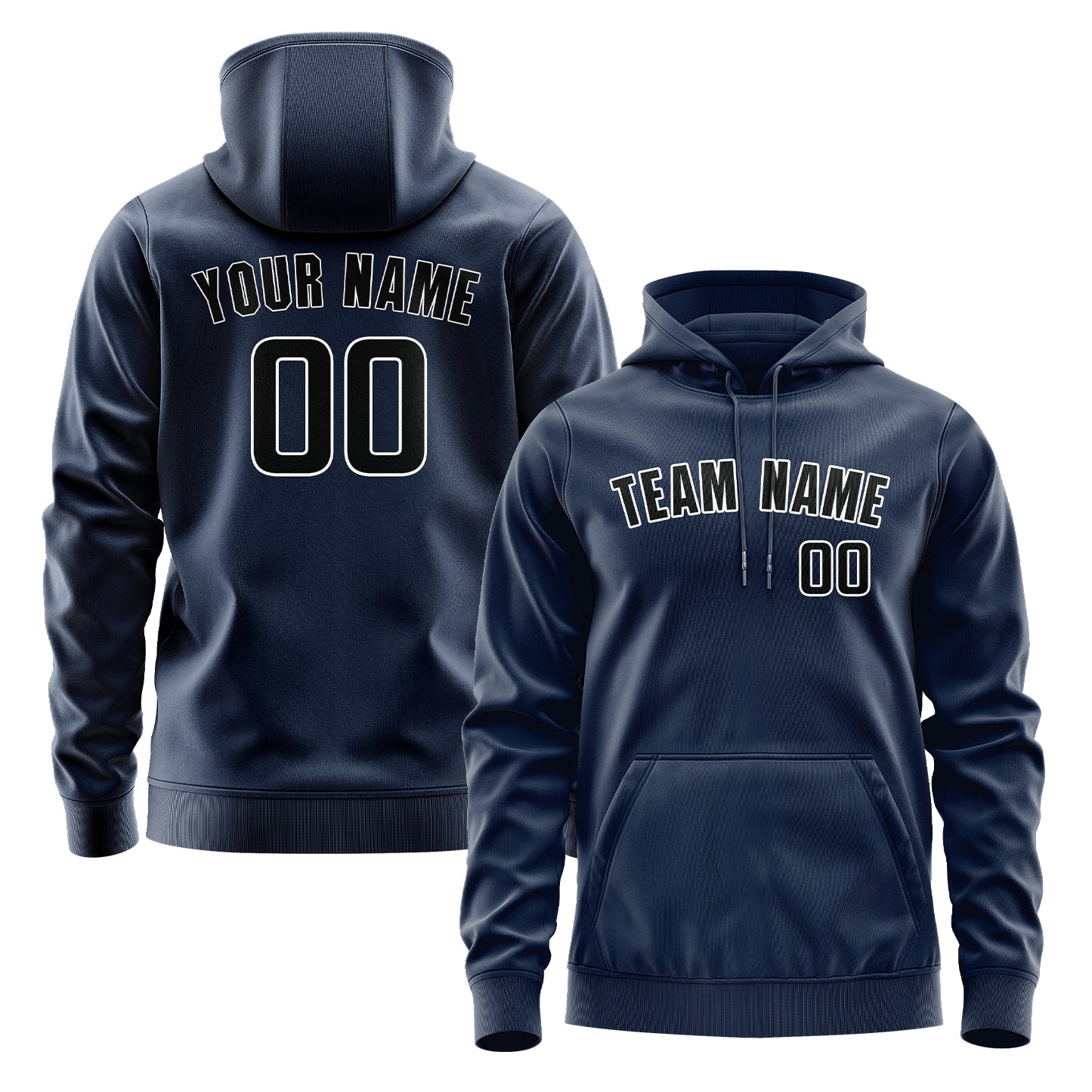 Krejčí -vyrobená námořnictva Blau Black Hoodie