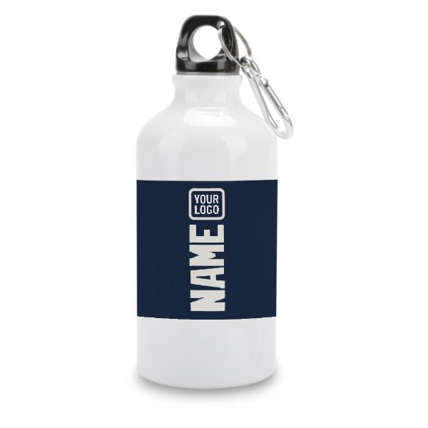 Maßgeschneidertes Marineblau Weiß Sportflasche