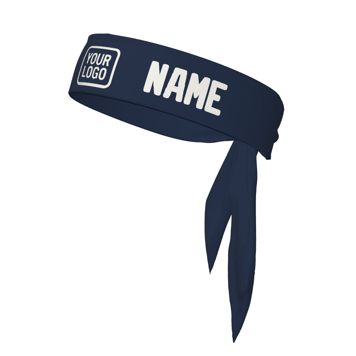 Maßgeschneidertes Marineblau Weiß Stirnband