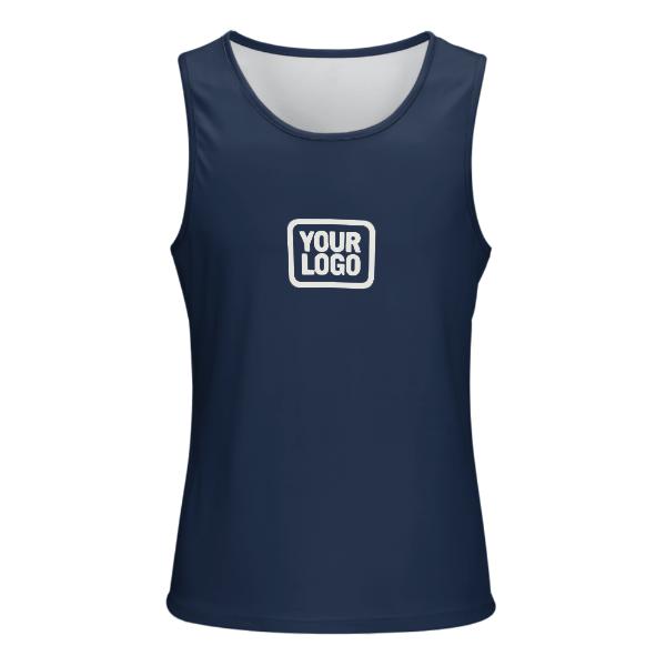 Maßgeschneidertes Marineblau Weiß Herren Tanktop