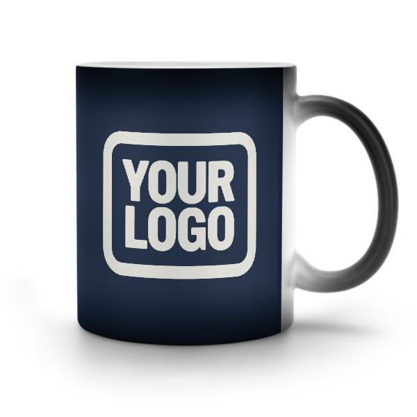 Tazza magica blu navy bianca personalizzata