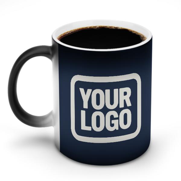 Tazza magica blu navy bianca personalizzata