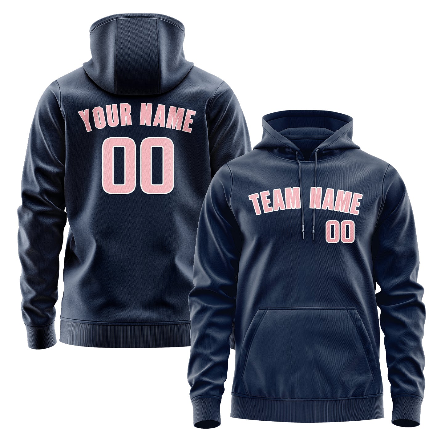 Krejčí -vyrobená námořnictva Blau Pink Hoodie
