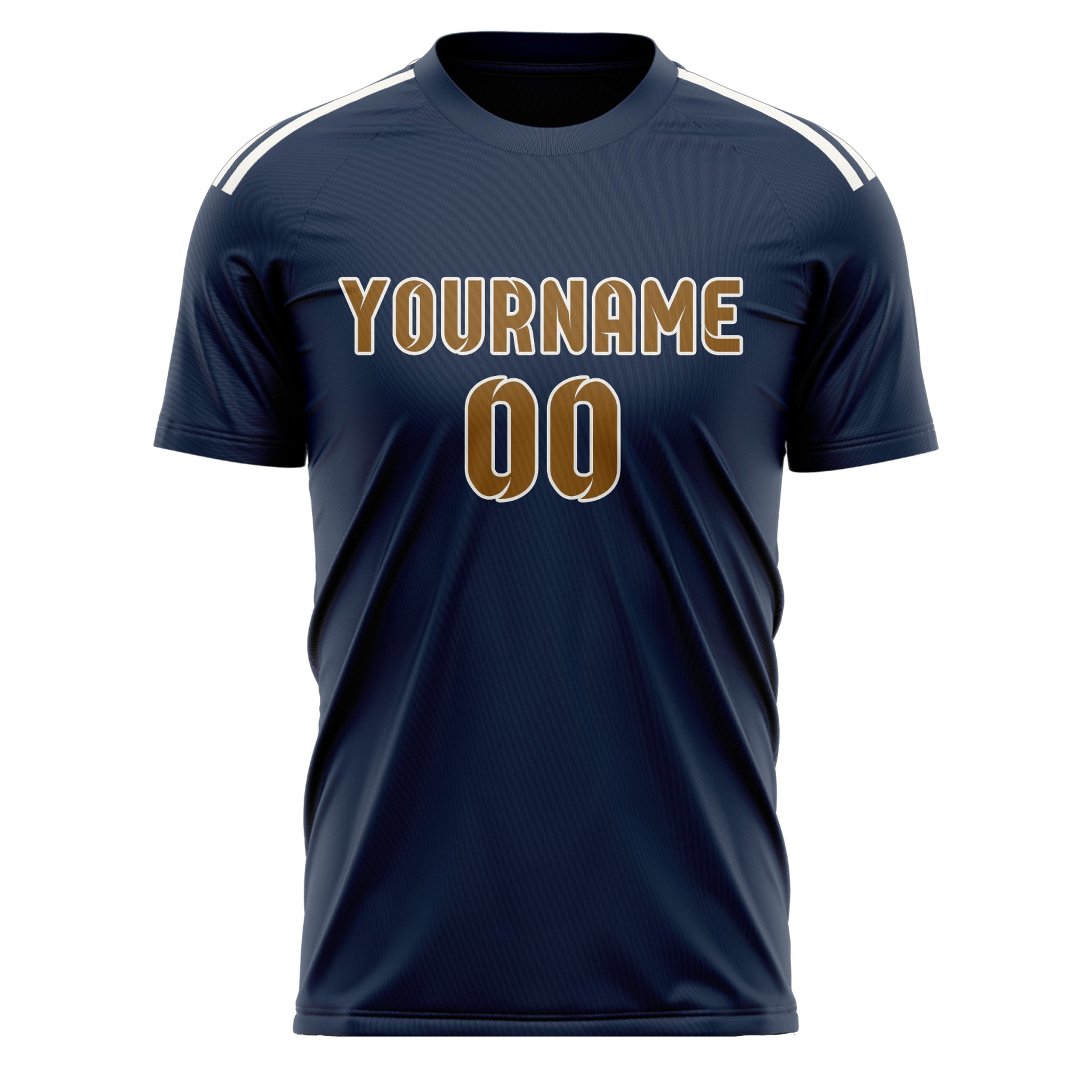 Benutzerdefiniertes Professionelles Marineblau Khaki Fußballtrikot