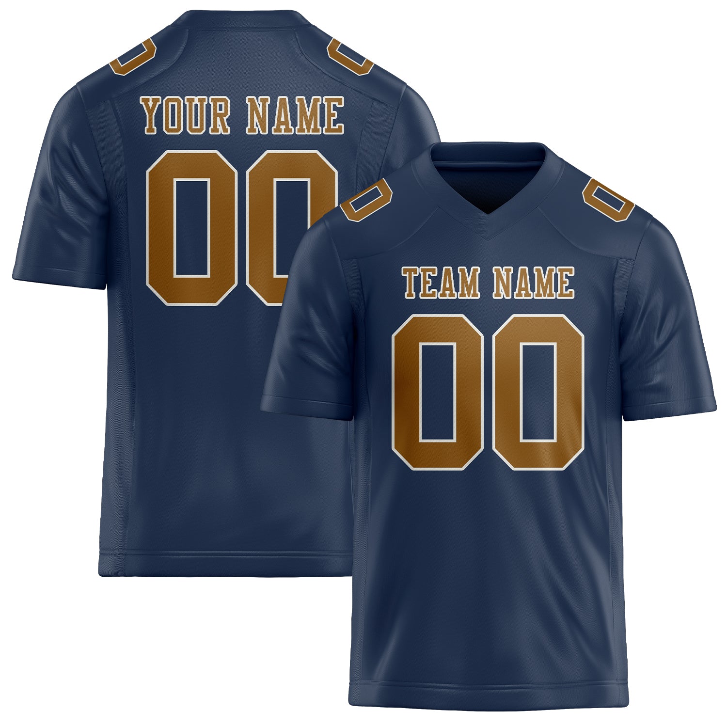 Maßgeschneidertes Professionelles Marineblau Khaki Rugbytrikot