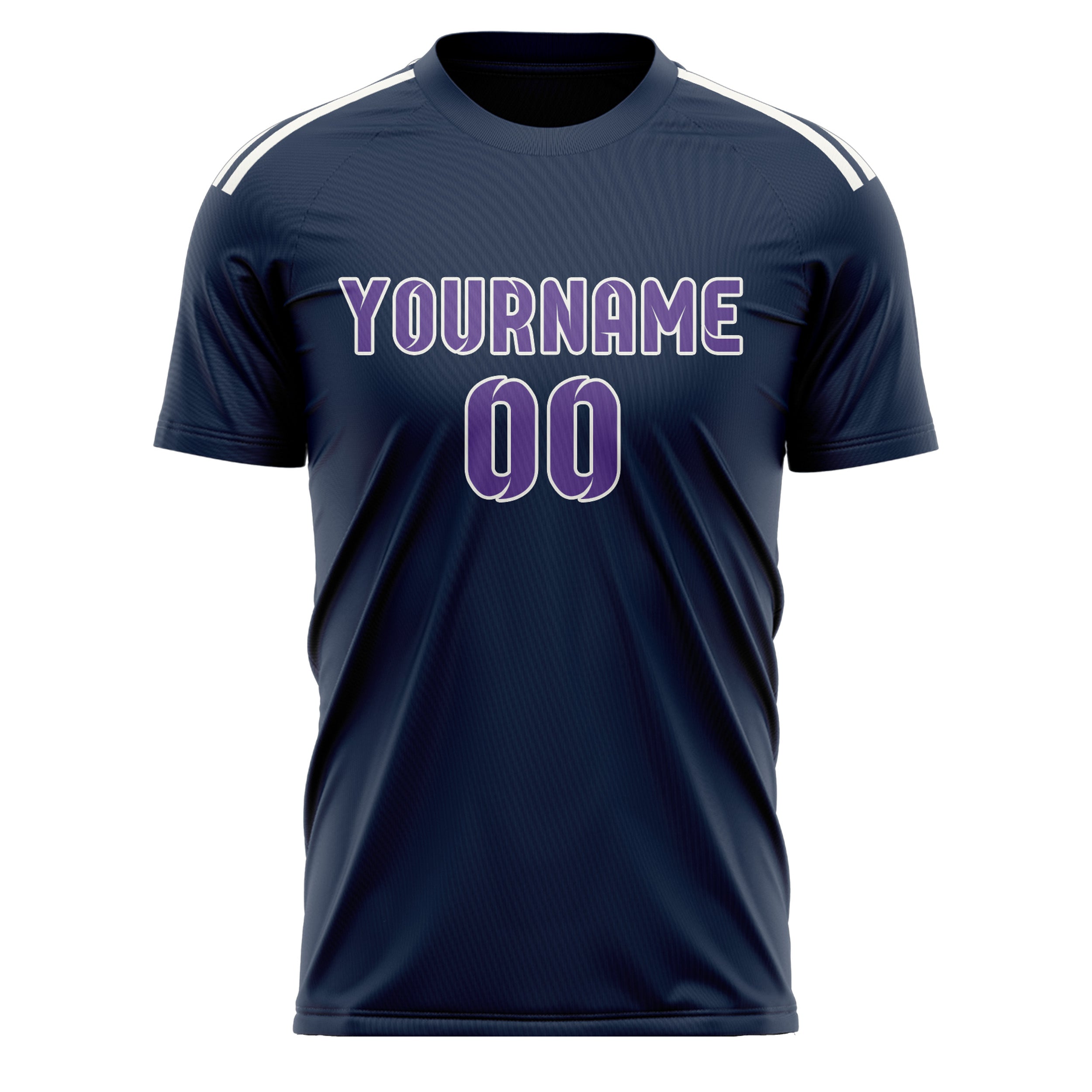 Benutzerdefiniertes Professionelles Marineblau Lavendel Fußballtrikot