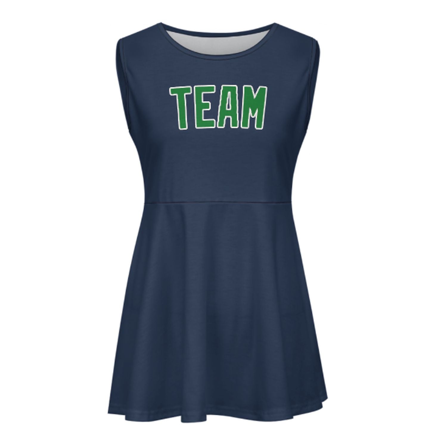 Maßgeschneidertes Marineblau Smaragdgrün Cheerleader-Kleid