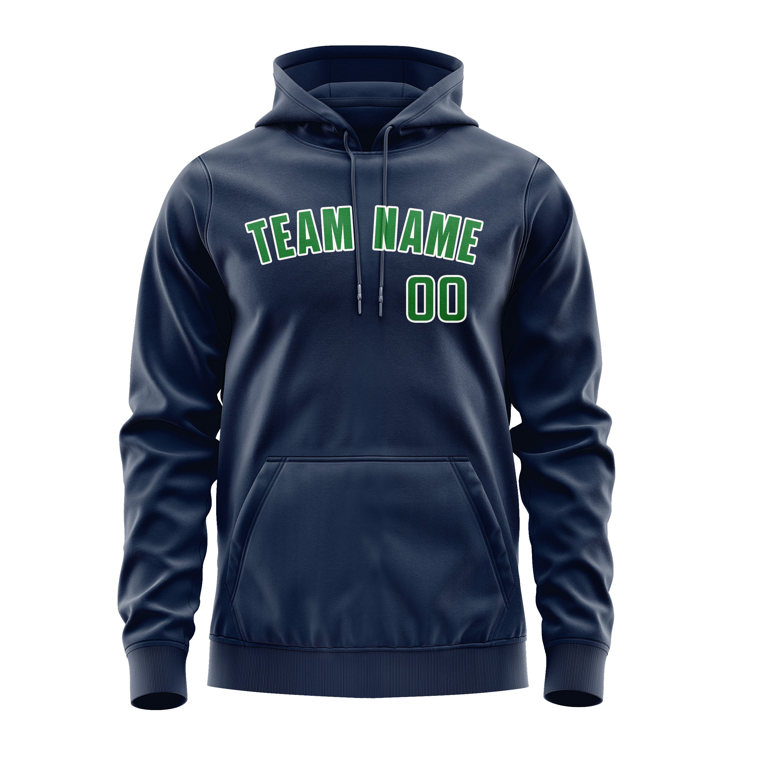Krejčí -Made Navy Blau Emerald Green Hoodie