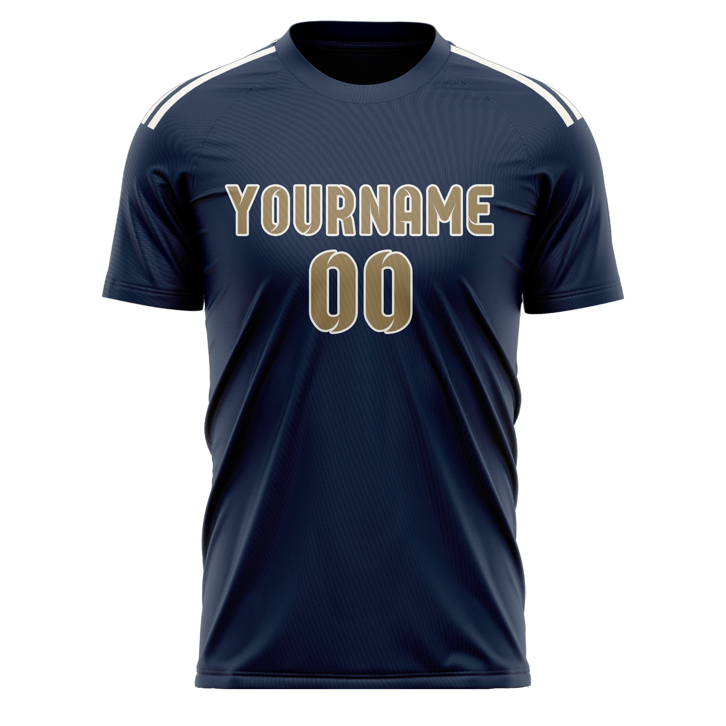 Benutzerdefiniertes Professionelles Marineblau Hellkhaki Fußballtrikot